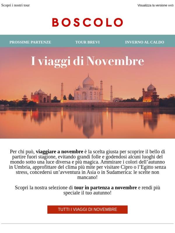 12 idee per viaggiare a Novembre
