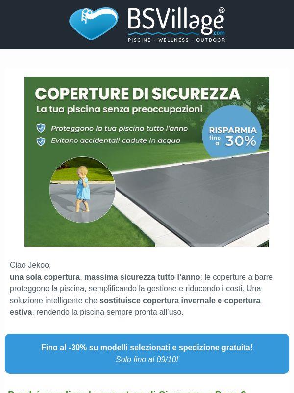 Proteggi la tua piscina (e chi ami)! Coperture sicurezza -30%!