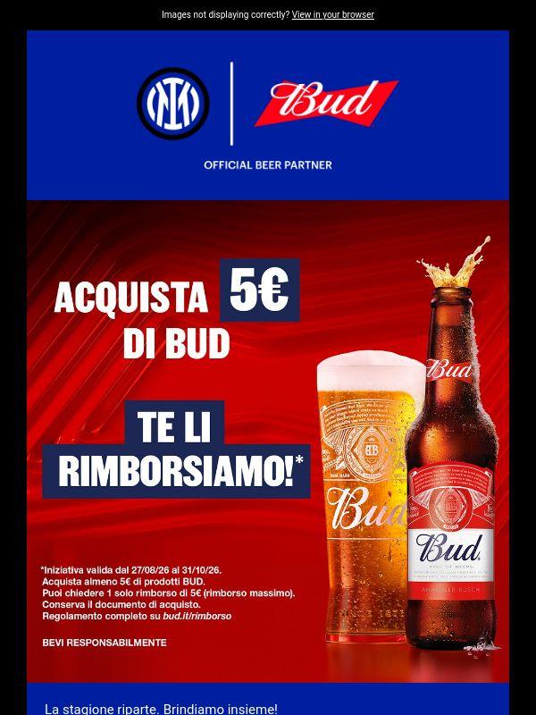 La stagione riparte: brindiamo insieme con il cashback di Bud!