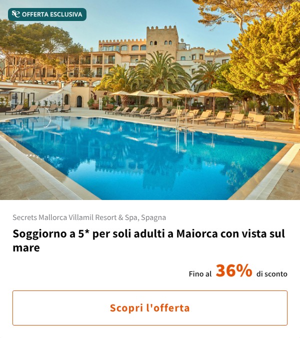 Soggiorno a 5* per soli adulti a Maiorca con vista sul mare