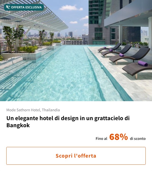 Un elegante hotel di design in un grattacielo di Bangkok