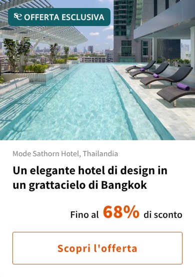 Un elegante hotel di design in un grattacielo di Bangkok
