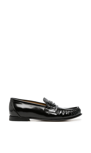 Fendi Scrunch leather loafers