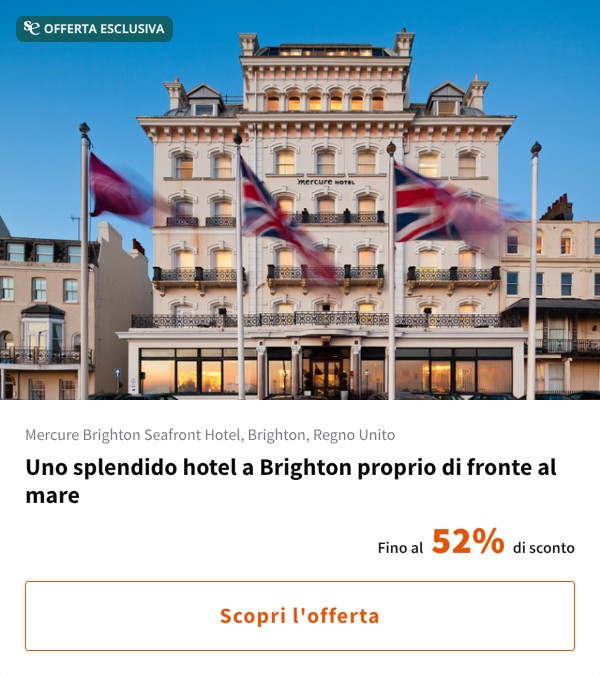 Uno splendido hotel a Brighton proprio di fronte al mare
