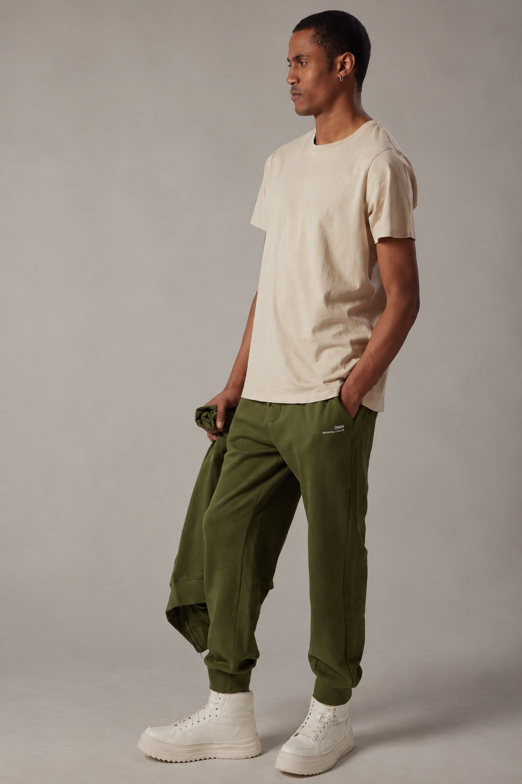 Joggers Felpati Verde Militare