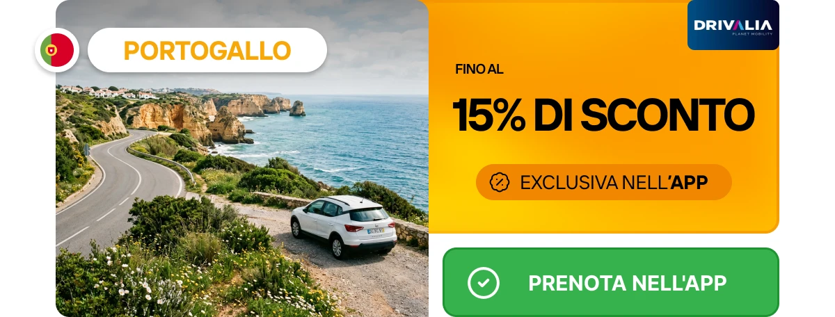 Portogallo: Fino al 15% di sconto. Drivalia. Portogallo: Fino al 15% di sconto. Drivalia.