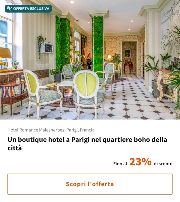 Un boutique hotel a Parigi nel quartiere boho della città