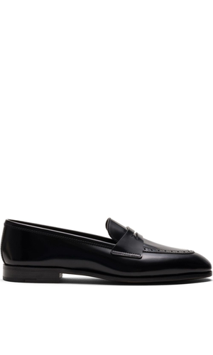 Onyx leather loafers