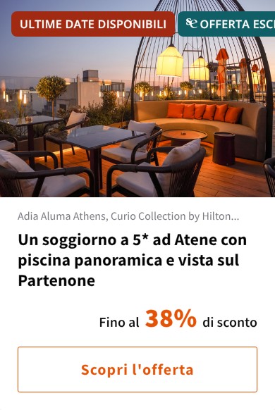 Un soggiorno a 5* ad Atene con piscina panoramica e vista sul Partenone