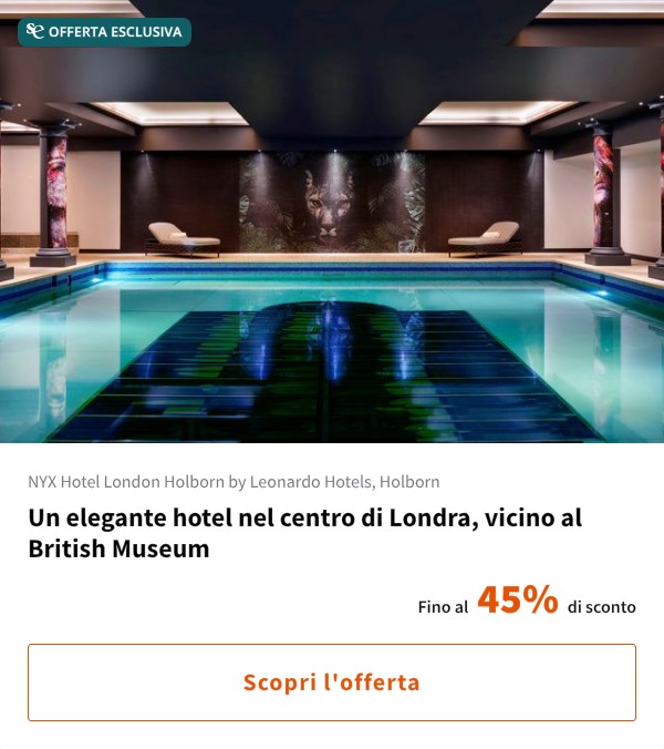 Un elegante hotel nel centro di Londra, vicino al British Museum