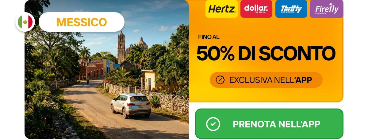 Messico: Fino al 50% di sconto. Hertz, Dollar, Thrifty, Firefly. Messico: Fino al 50% di sconto. Hertz, Dollar, Thrifty, Firefly.