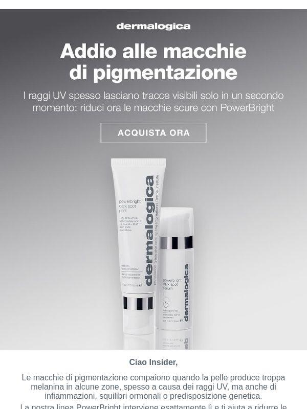 👋 Addio alle macchie di pigmentazione