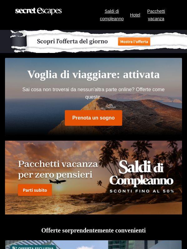 Piani per il mercoledì? Prenotare un viaggio