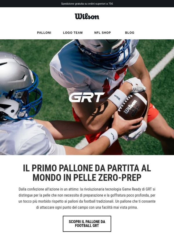 Ti presentiamo GRT, il primo pallone da partita in pelle zero-prep.