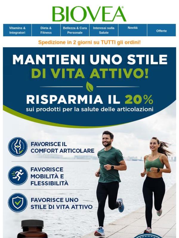Allevia i dolori con il 20% di sconto sui prodotti per la salute delle articolazioni!