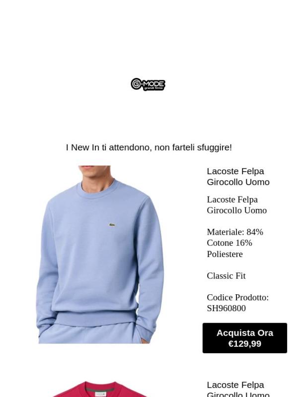 Scopri i New In di questa settimana!