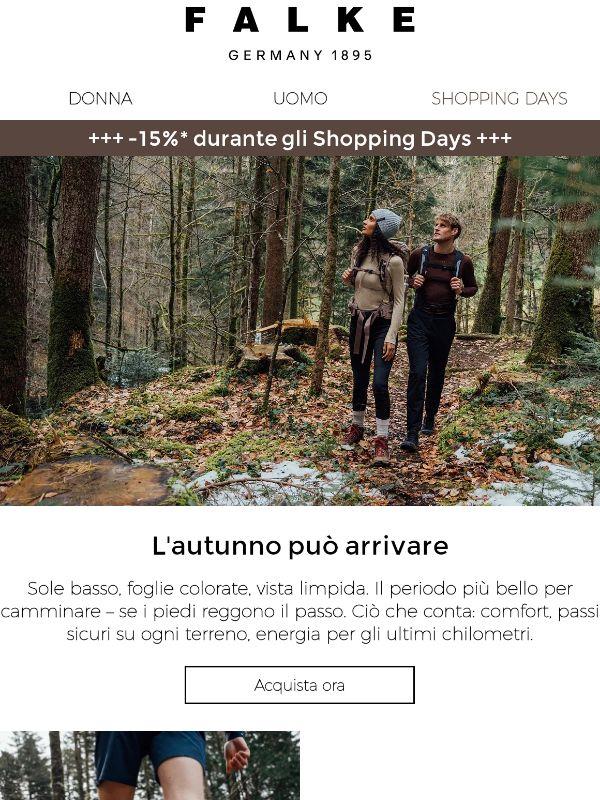 Tutto pronto per l'autunno? Si assicuri ora il 15%* con gli Shopping Days!