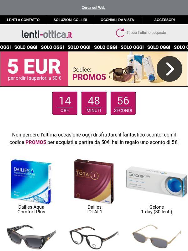 SCADE OGGI ⏳ 5€ di sconto se acquisti oltre 50€