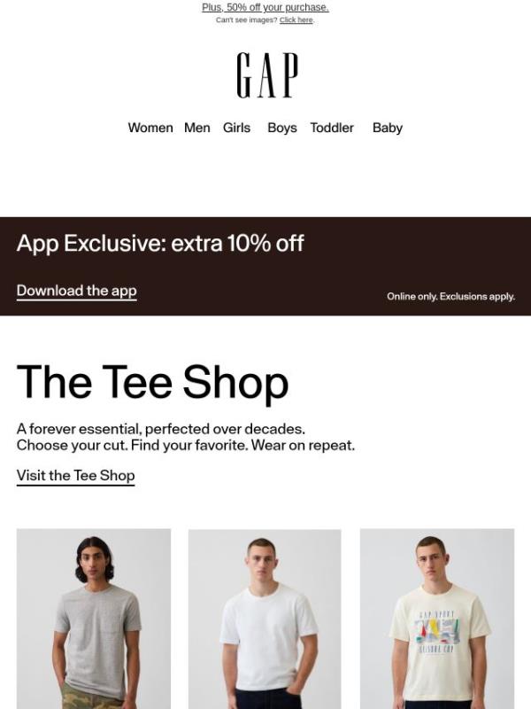 Tees. The ultimate shop.