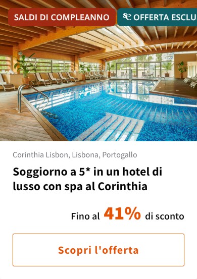 Soggiorno a 5* in un hotel di lusso con spa al Corinthia