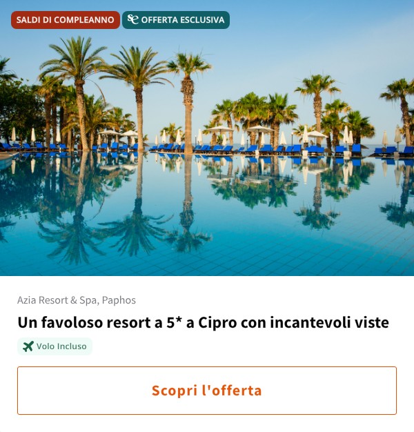 Un favoloso resort a 5* a Cipro con incantevoli viste