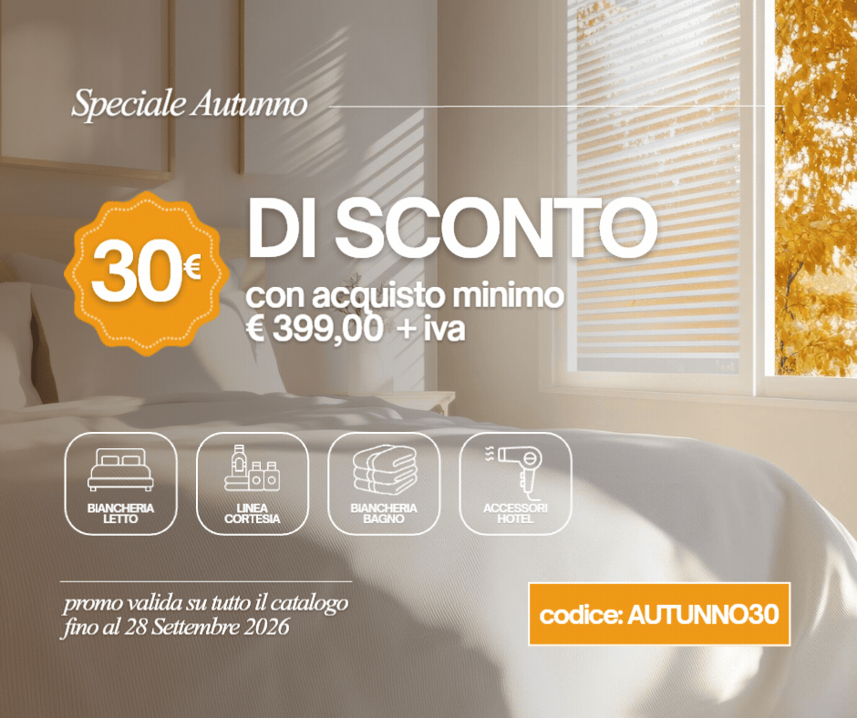 30 euro di sconto con il codice AUTUNNO30
