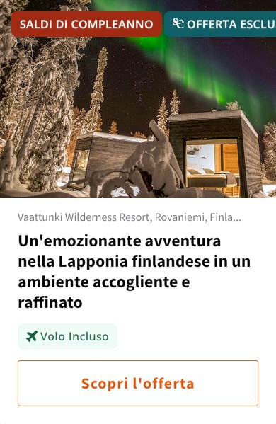 Un'emozionante avventura nella Lapponia finlandese in un ambiente accogliente e raffinato