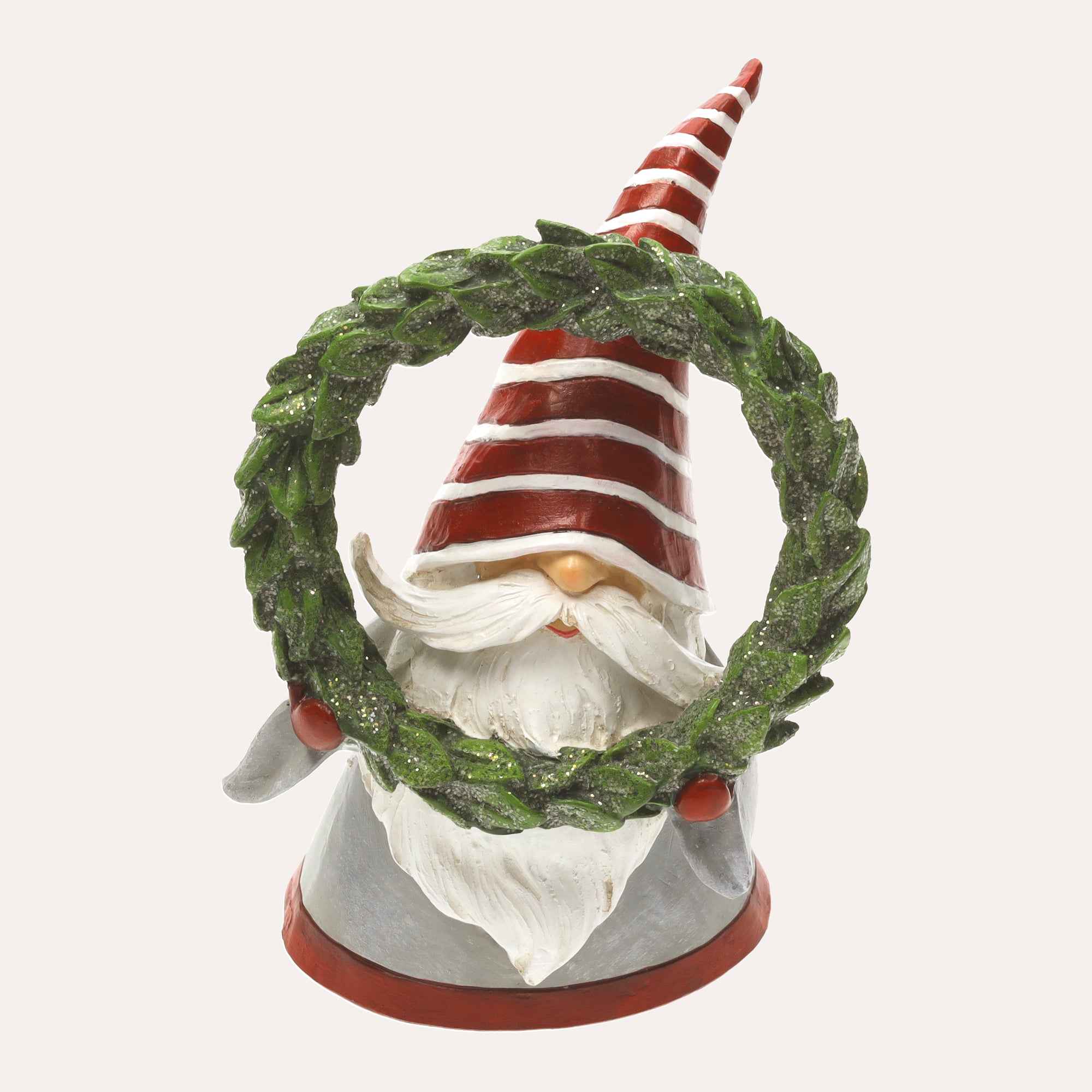 Image of Gnomo Natalizio con Cappello Rosso in Resina  H. 14cm