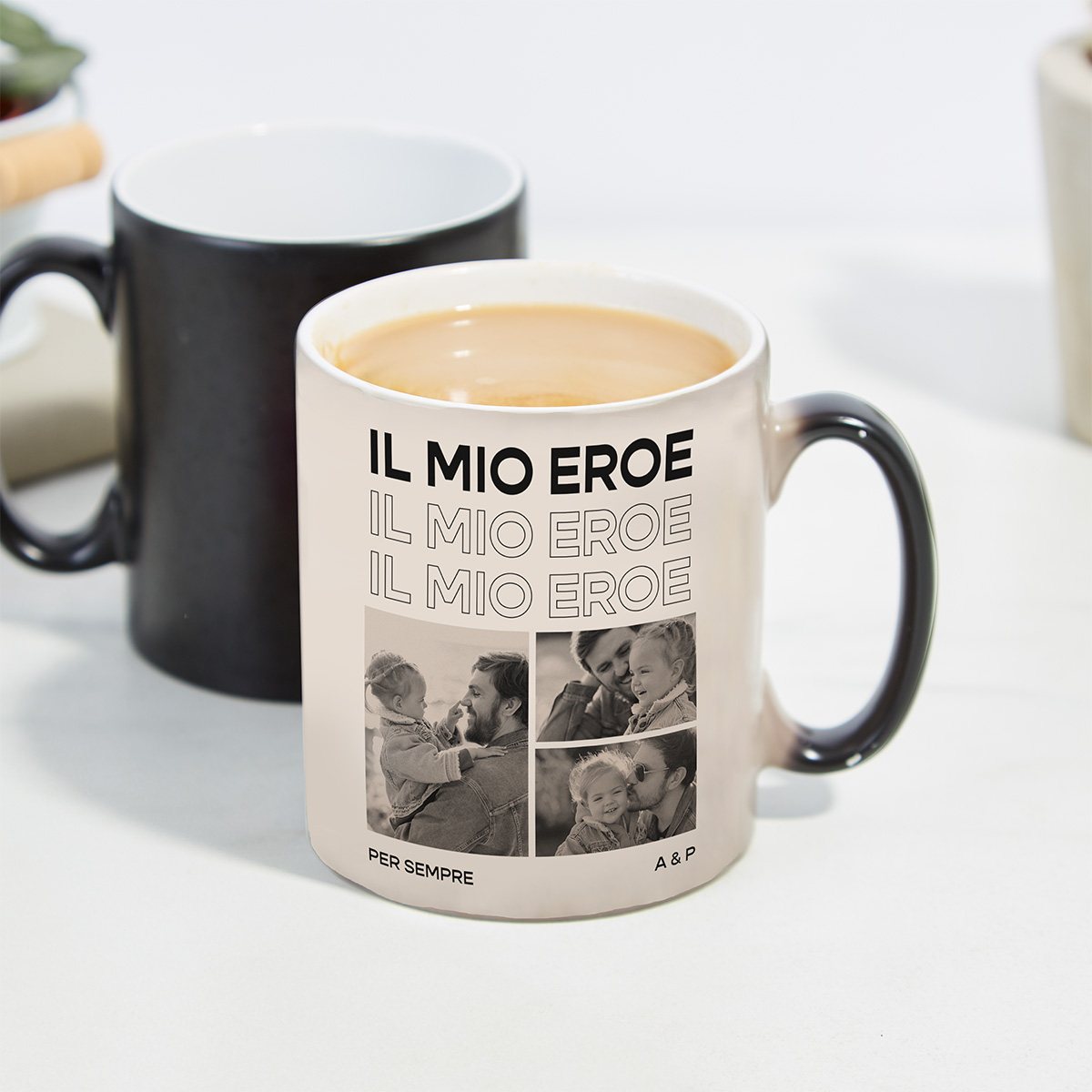 Image of Tazza Personalizzata con Foto in Bianco e Nero e Testo
