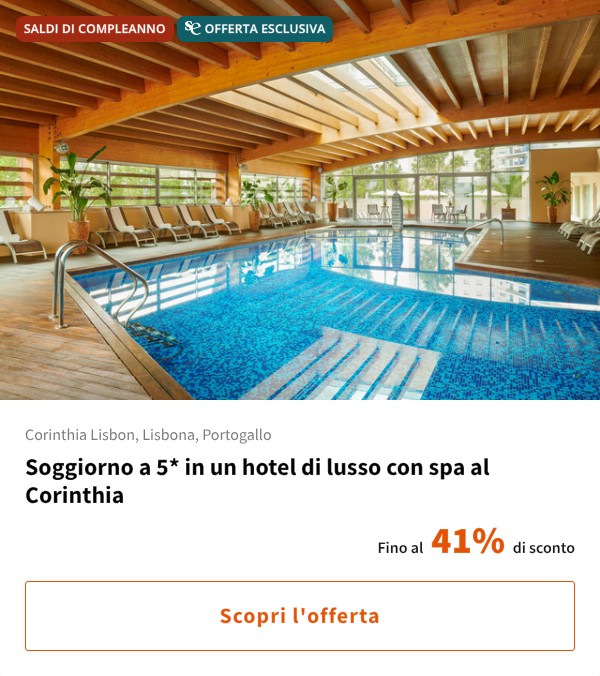 Soggiorno a 5* in un hotel di lusso con spa al Corinthia