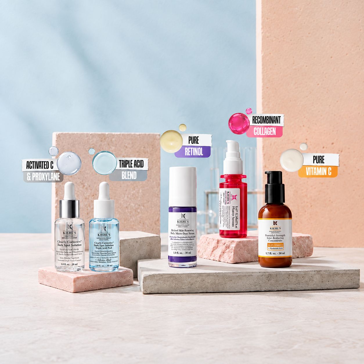 Sieri Kiehl's posti su alzatine di marmo