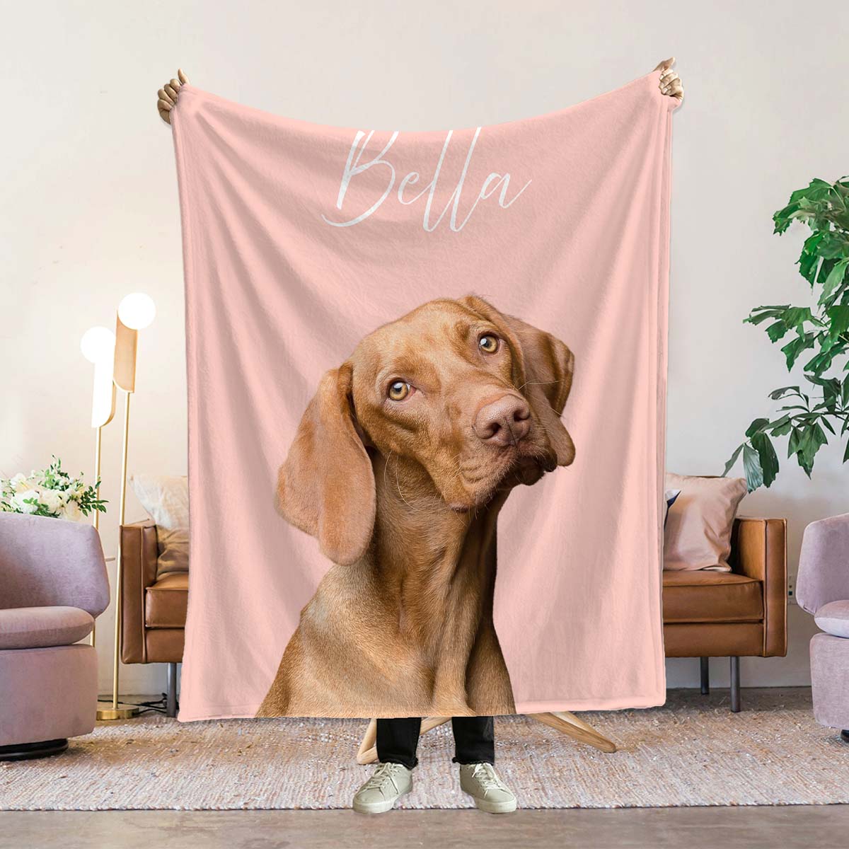 Image of Coperta Personalizzata con Animale Domestico e Sfondo
