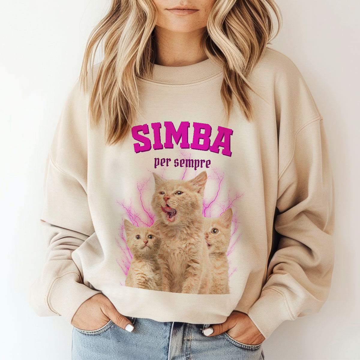 Image of Felpa Personalizzata Bootleg Vintage Animale Domestico