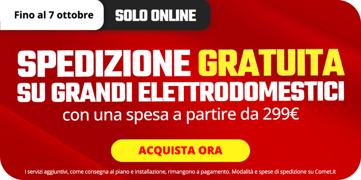 Spedizione gratuita su grandi elettrodomestici