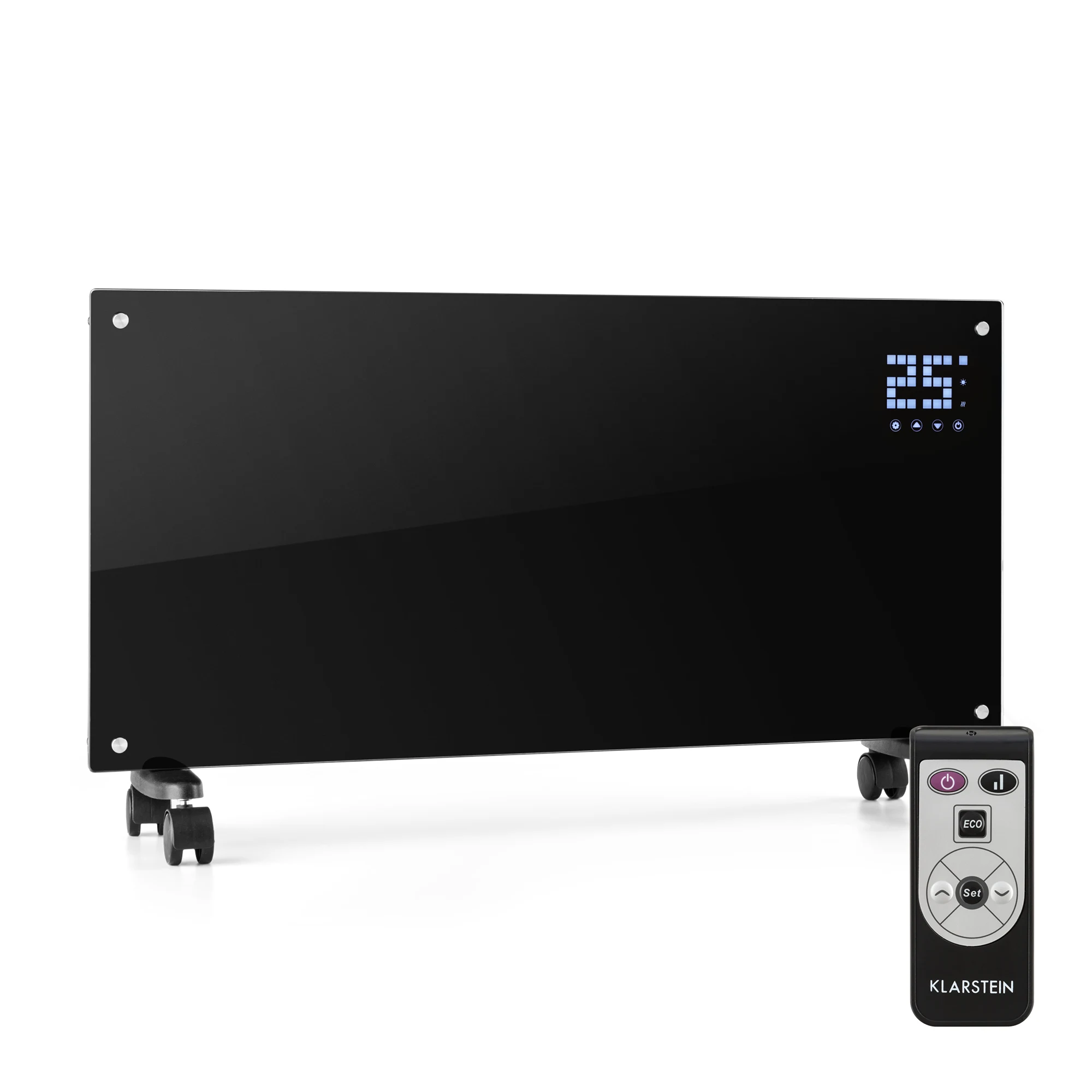 Bornholm Radiatore Convettivo Display LED 2 Livelli di Riscaldamento Nero