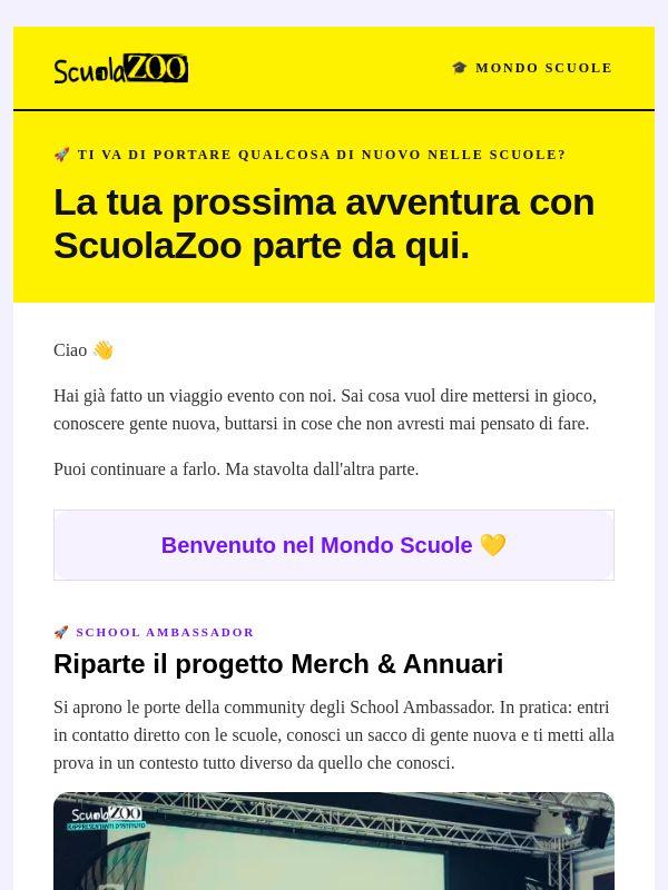 Ah quindi si può lavorare con la scuola?