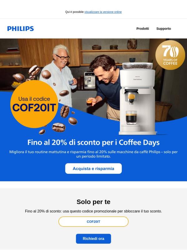 ☕ Coffee Days: risparmia fino al 20%