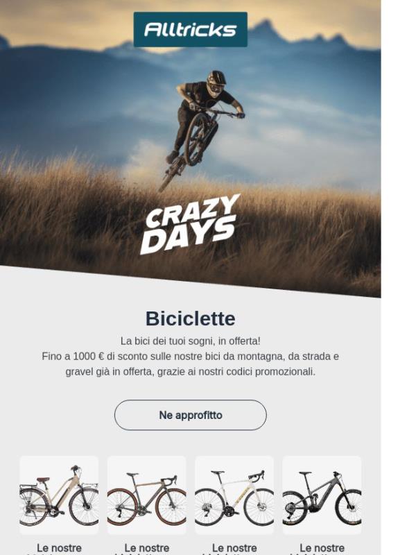 E se potessi risparmiare 1.000 € sulla tua bici?