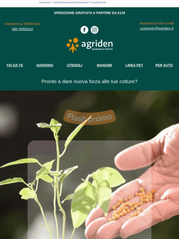 Dai una spinta alle tue colture: scopri la promo fertilizzanti Agriden 🌿