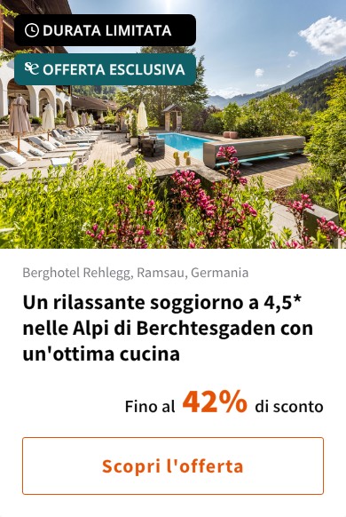 Un rilassante soggiorno a 4,5* nelle Alpi di Berchtesgaden con un'ottima cucina