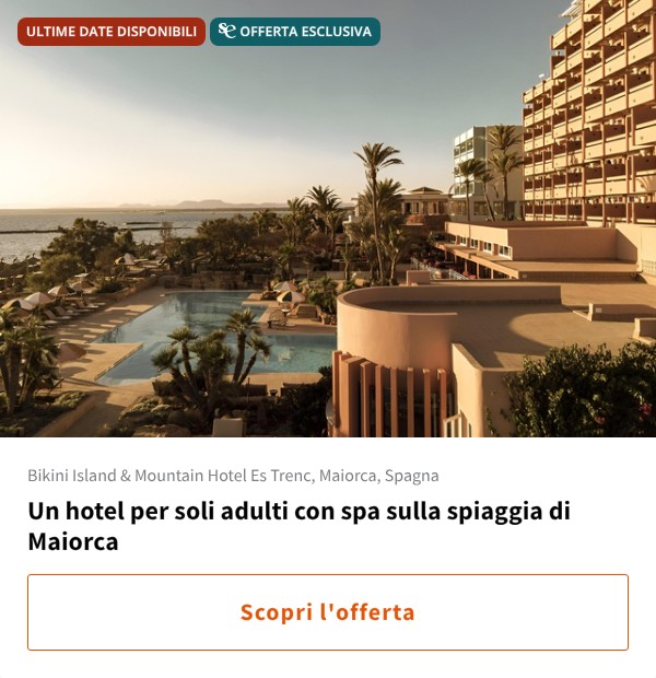 Un hotel per soli adulti con spa sulla spiaggia di Maiorca