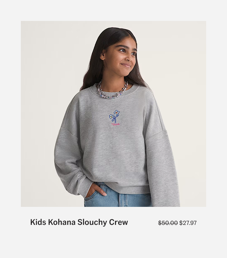 Kids Kohana Slouchy Crew Sweatshirt