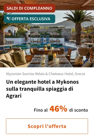Un elegante hotel a Mykonos sulla tranquilla spiaggia di Agrari
