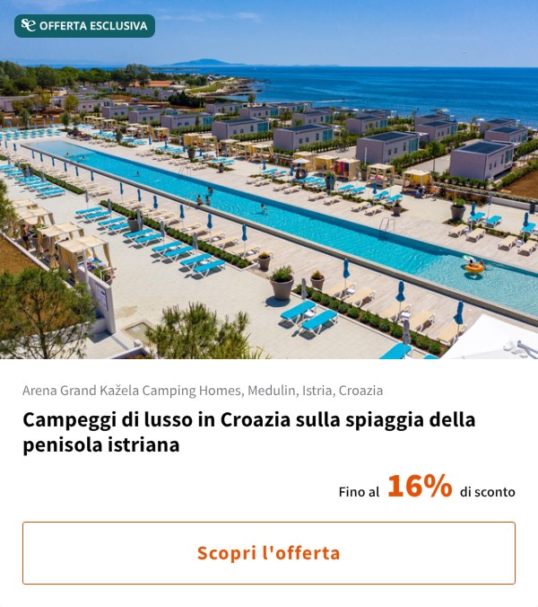 Campeggi di lusso in Croazia sulla spiaggia della penisola istriana