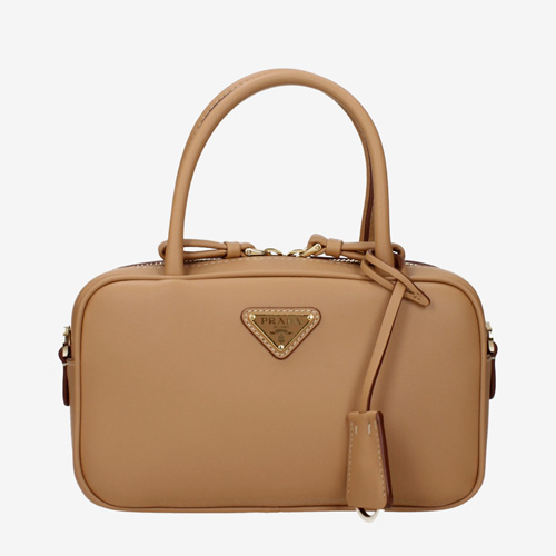 Prada Handbags Women Leather Beige/Natural