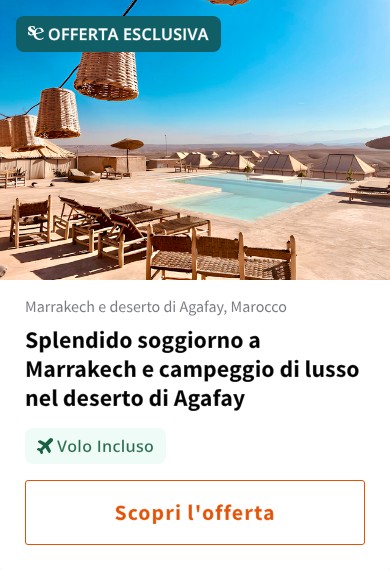 Splendido soggiorno a Marrakech e campeggio di lusso nel deserto di Agafay