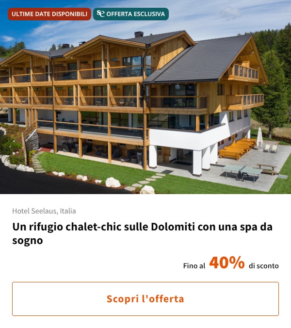 Un rifugio chalet-chic sulle Dolomiti con una spa da sogno
