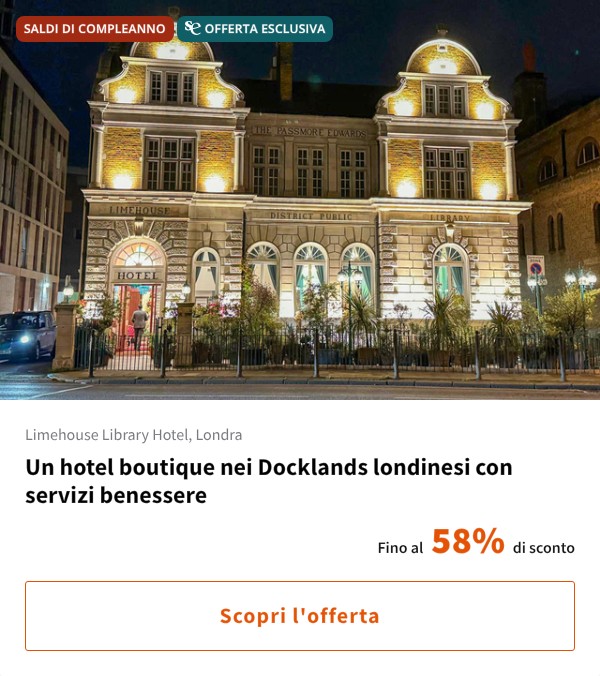 Un hotel boutique nei Docklands londinesi con servizi benessere