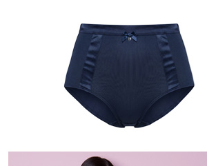Hipster elegante con strisce in satin e dettaglio a fiocco