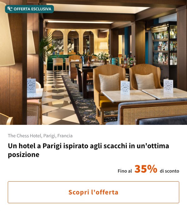 Un hotel a Parigi ispirato agli scacchi in un'ottima posizione